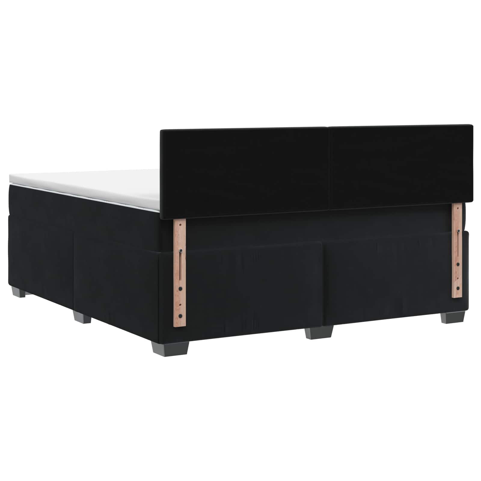 Krevet s box springom, madracem i LED-om Crna 140 x 200 cm
