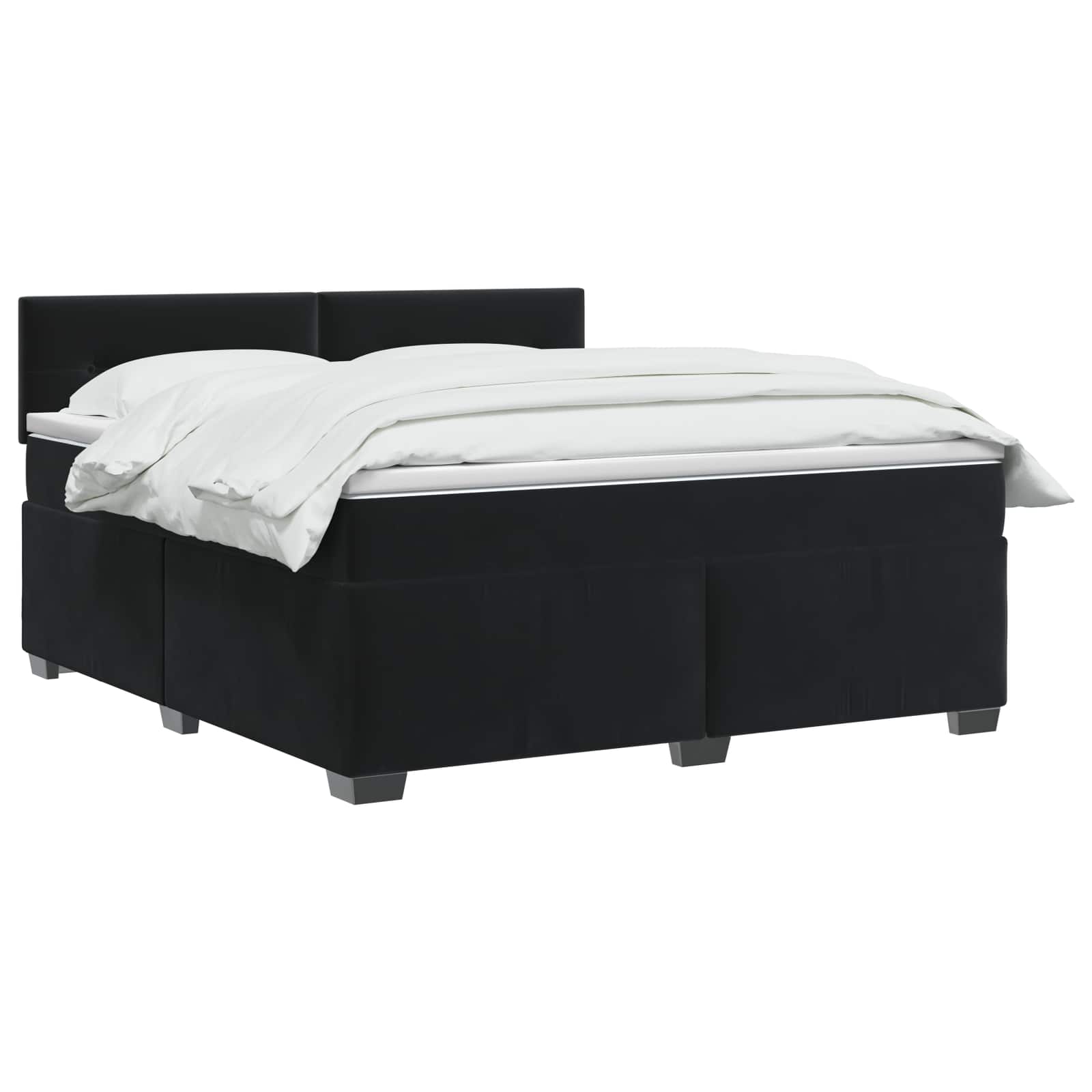 Krevet s box springom, madracem i LED-om Crna 140 x 200 cm