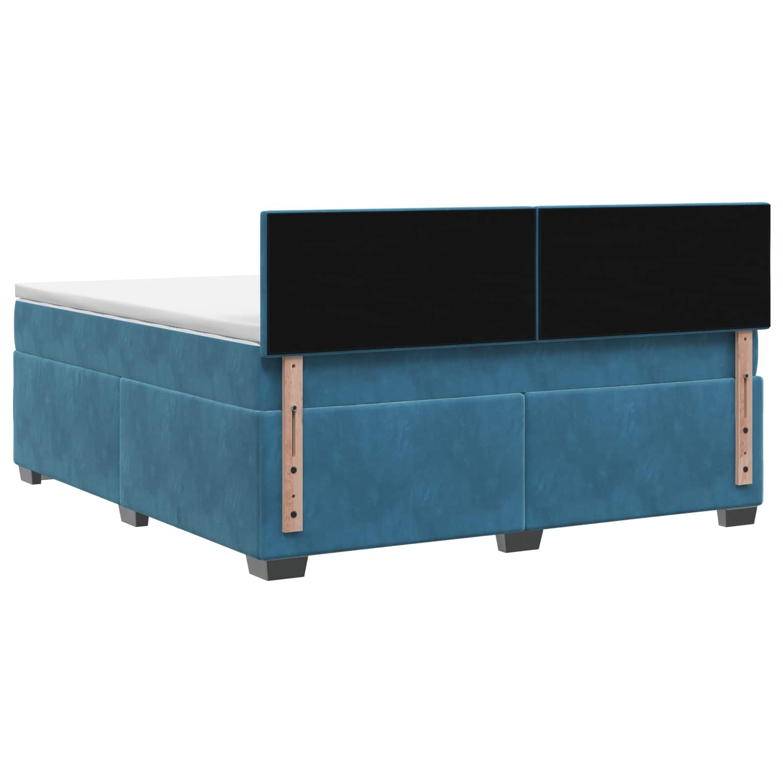 Krevet s box springom, madracem i LED-om Plava 180 x 200 cm