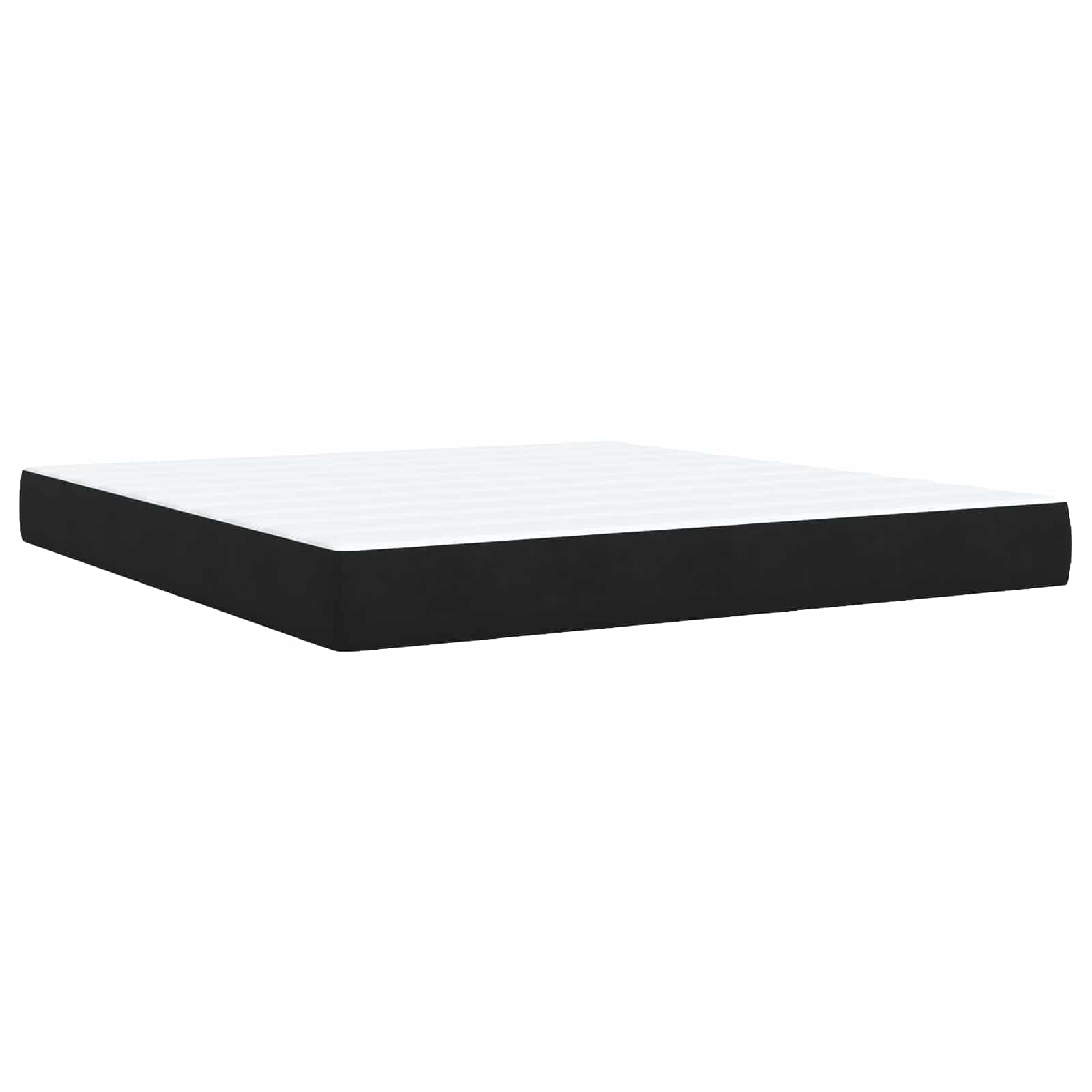 Krevet s box springom, madracem i LED-om Crna 180 x 200 cm