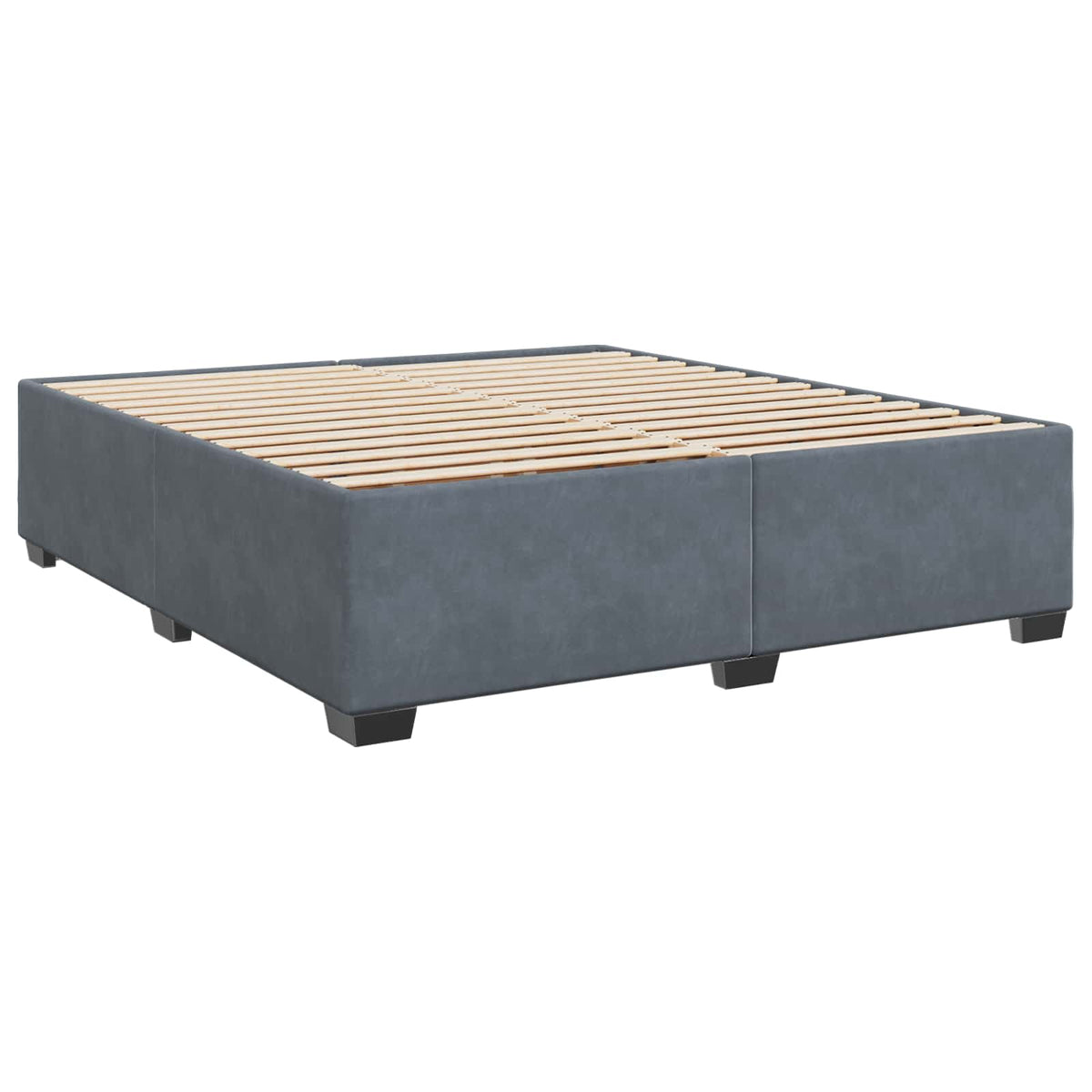 Krevet s box springom, madracem i LED-om Tamnosiva 200 x 200 cm