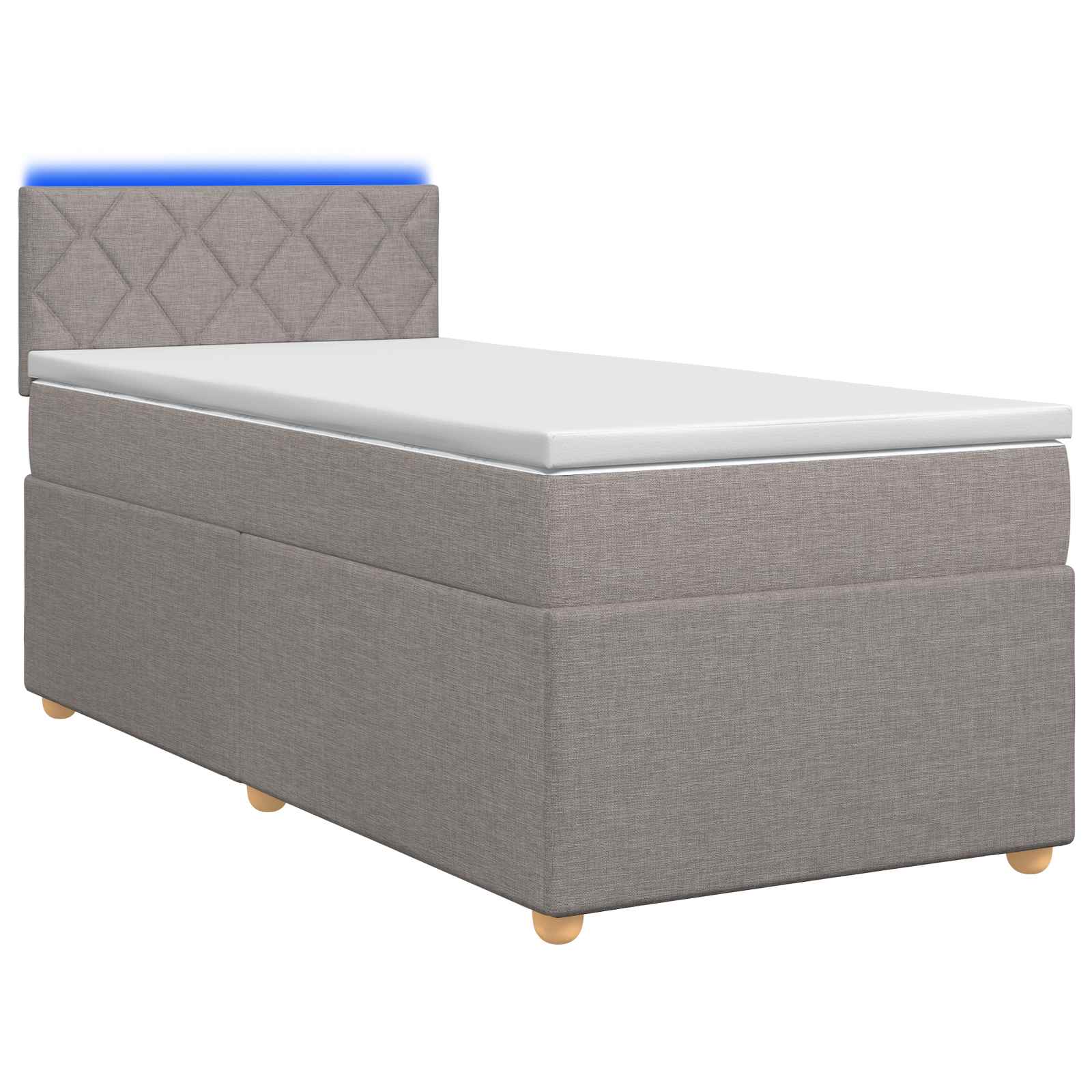 Boxspring krevet s madracem Sivosmeđa 90 x 200 cm Tkanina