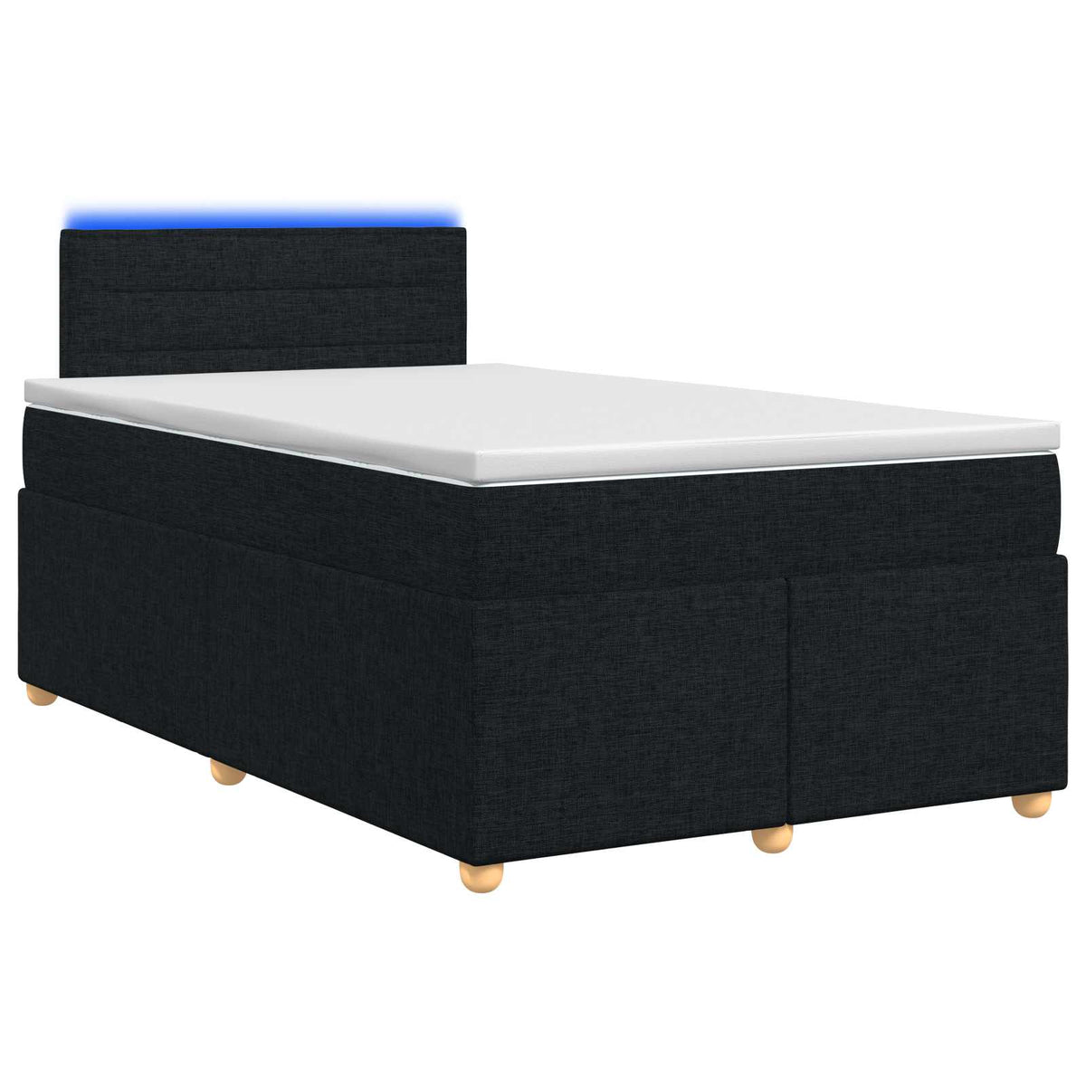 Boxspring krevet s madracem Crna 120 x 190 cm Tkanina