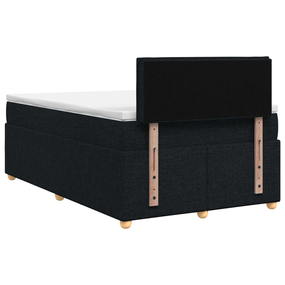Boxspring krevet s madracem Crna 120 x 190 cm Tkanina