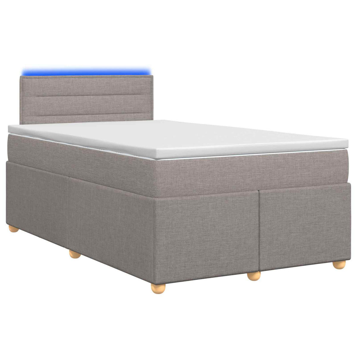 Boxspring krevet s madracem Sivosmeđa 120 x 190 cm Tkanina