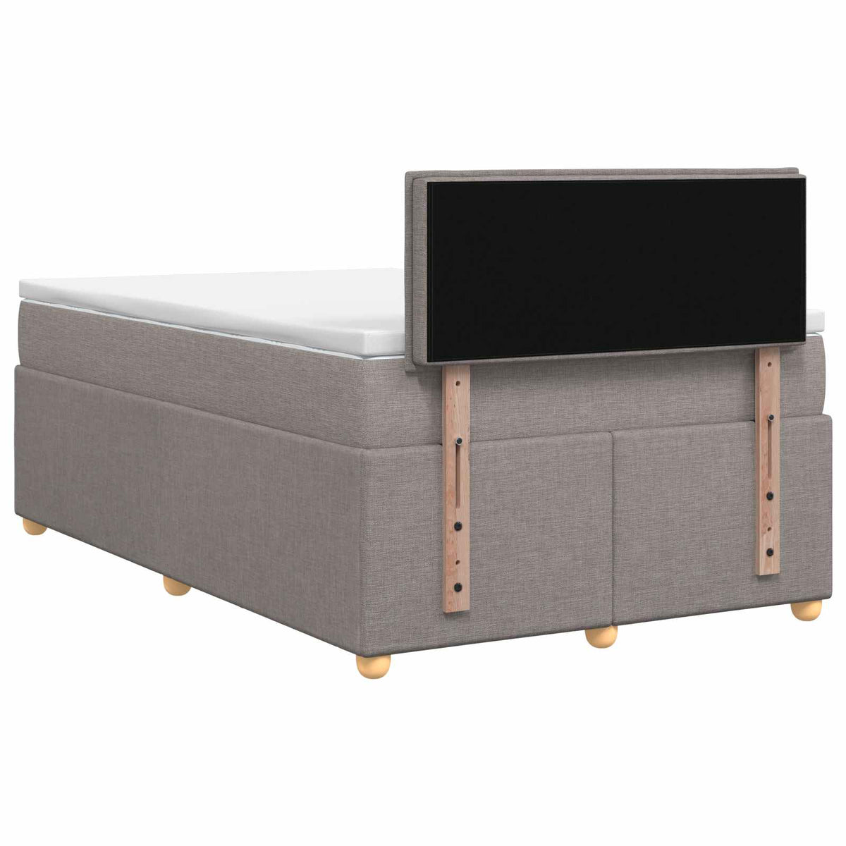 Boxspring krevet s madracem Sivosmeđa 120 x 190 cm Tkanina