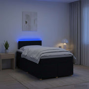 Boxspring krevet s madracem Crna 120 x 190 cm Tkanina