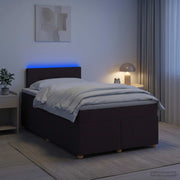 Boxspring krevet s madracem Tamno smeđa 120 x 190 cm Tkanina