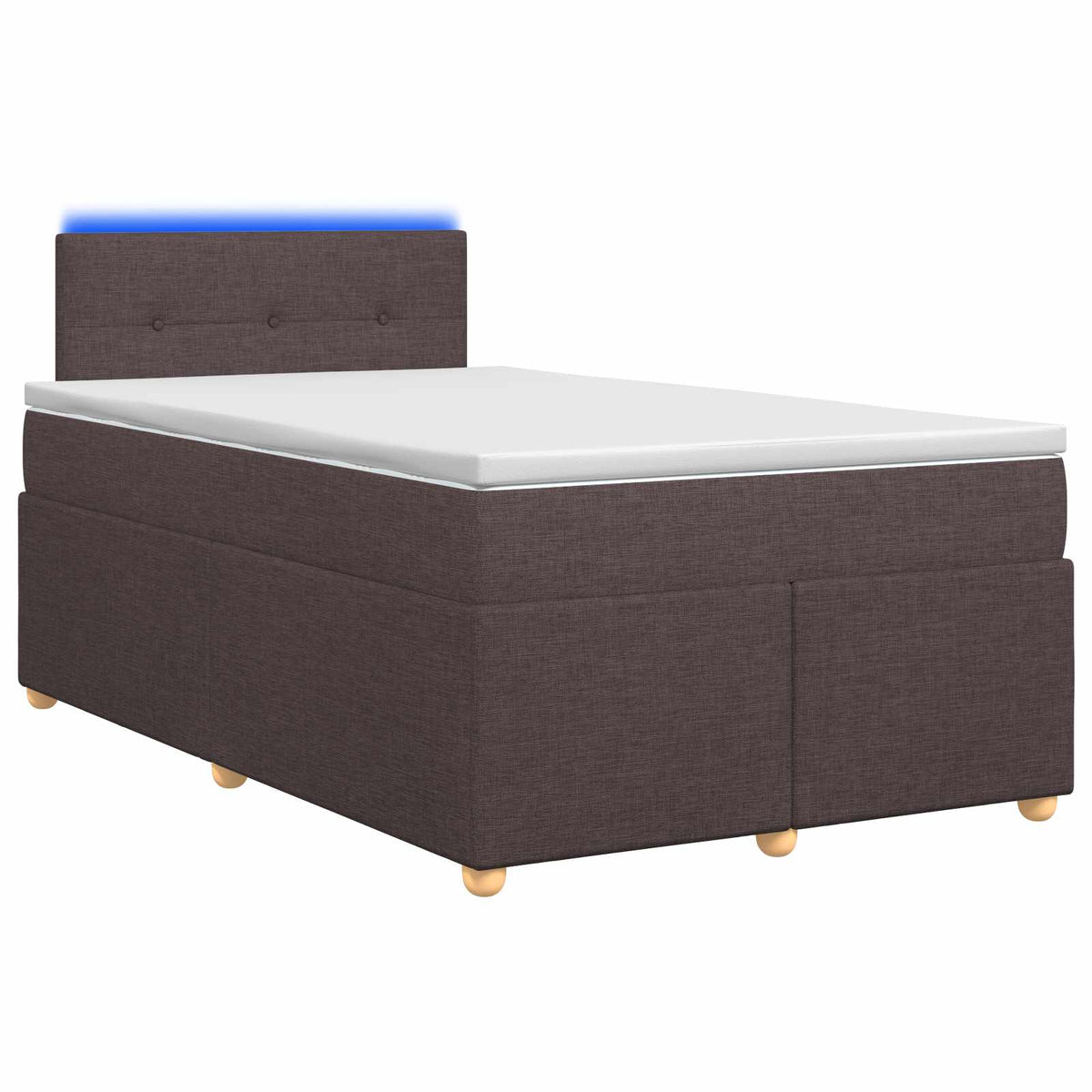 Boxspring krevet s madracem Tamno smeđa 120 x 190 cm Tkanina
