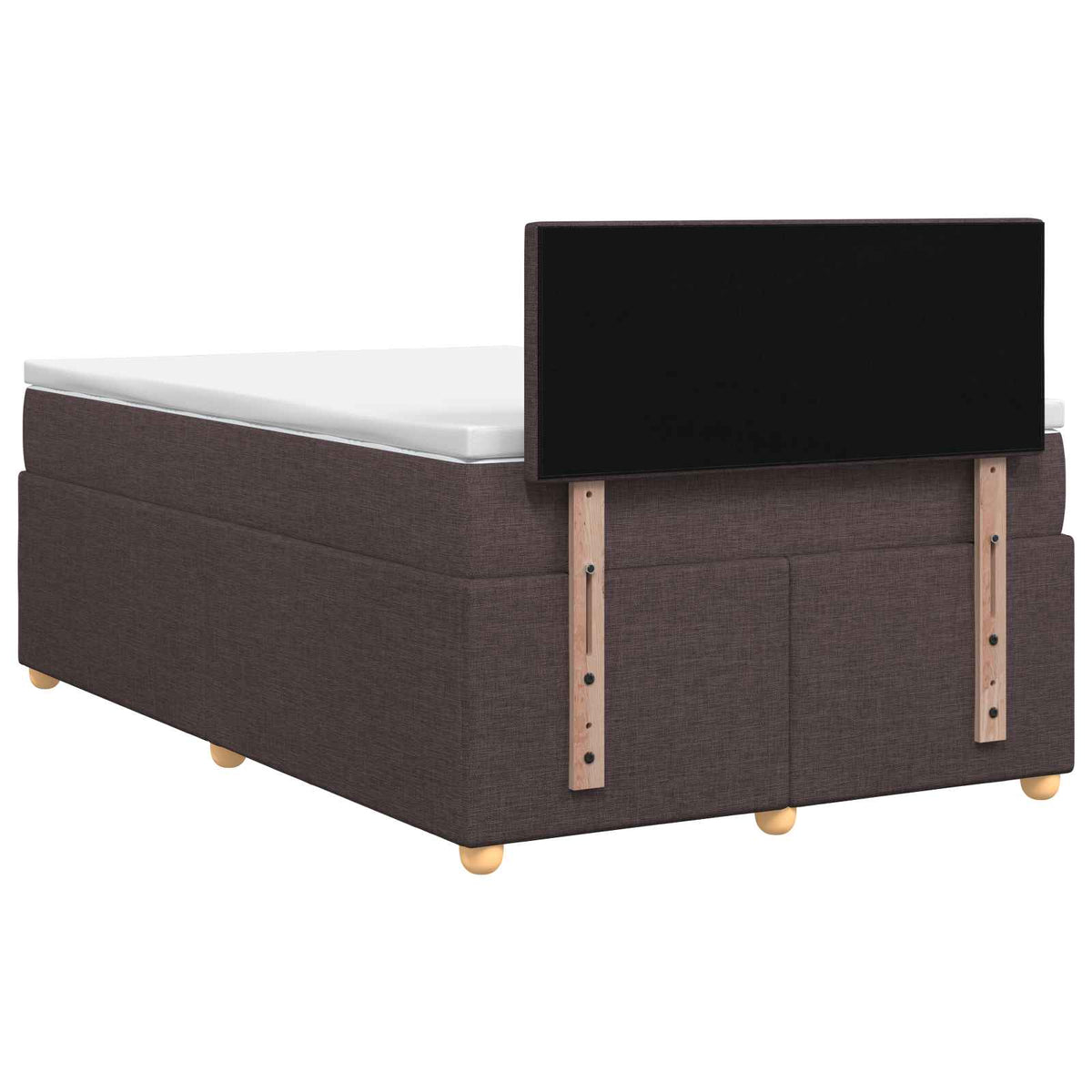 Boxspring krevet s madracem Tamno smeđa 120 x 190 cm Tkanina