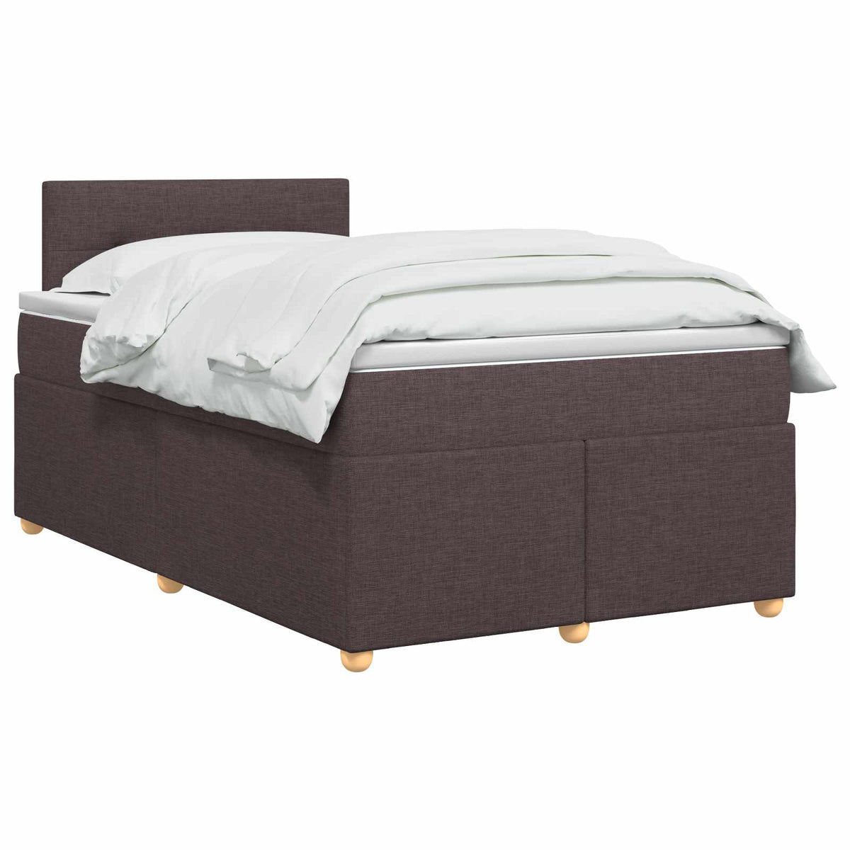 Boxspring krevet s madracem Tamno smeđa 120 x 190 cm Tkanina
