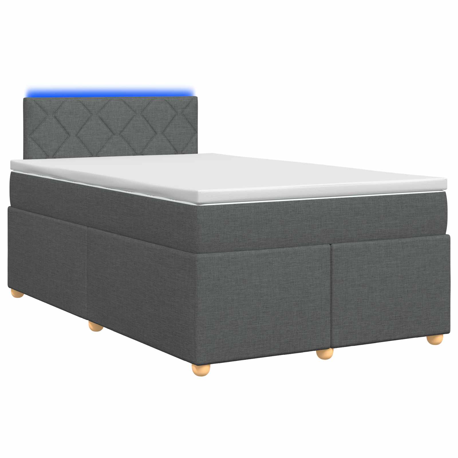 Boxspring krevet s madracem Tamnosiva 120 x 190 cm Tkanina