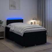 Boxspring krevet s madracem Crna 120 x 190 cm Tkanina