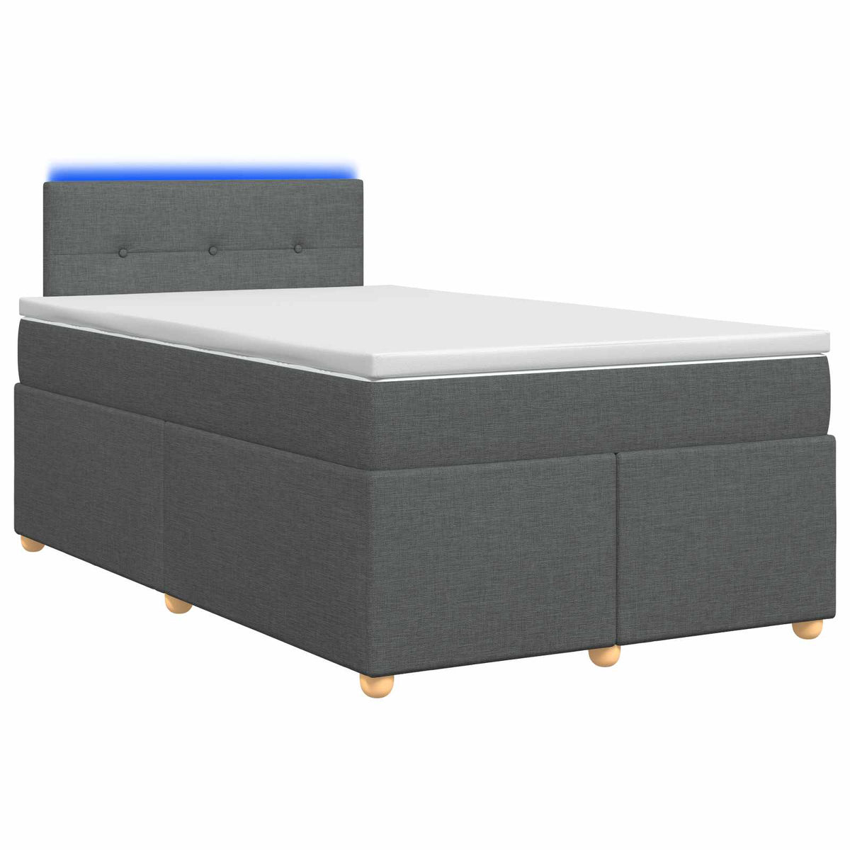 Boxspring krevet s madracem Tamnosiva 120 x 200 cm Tkanina