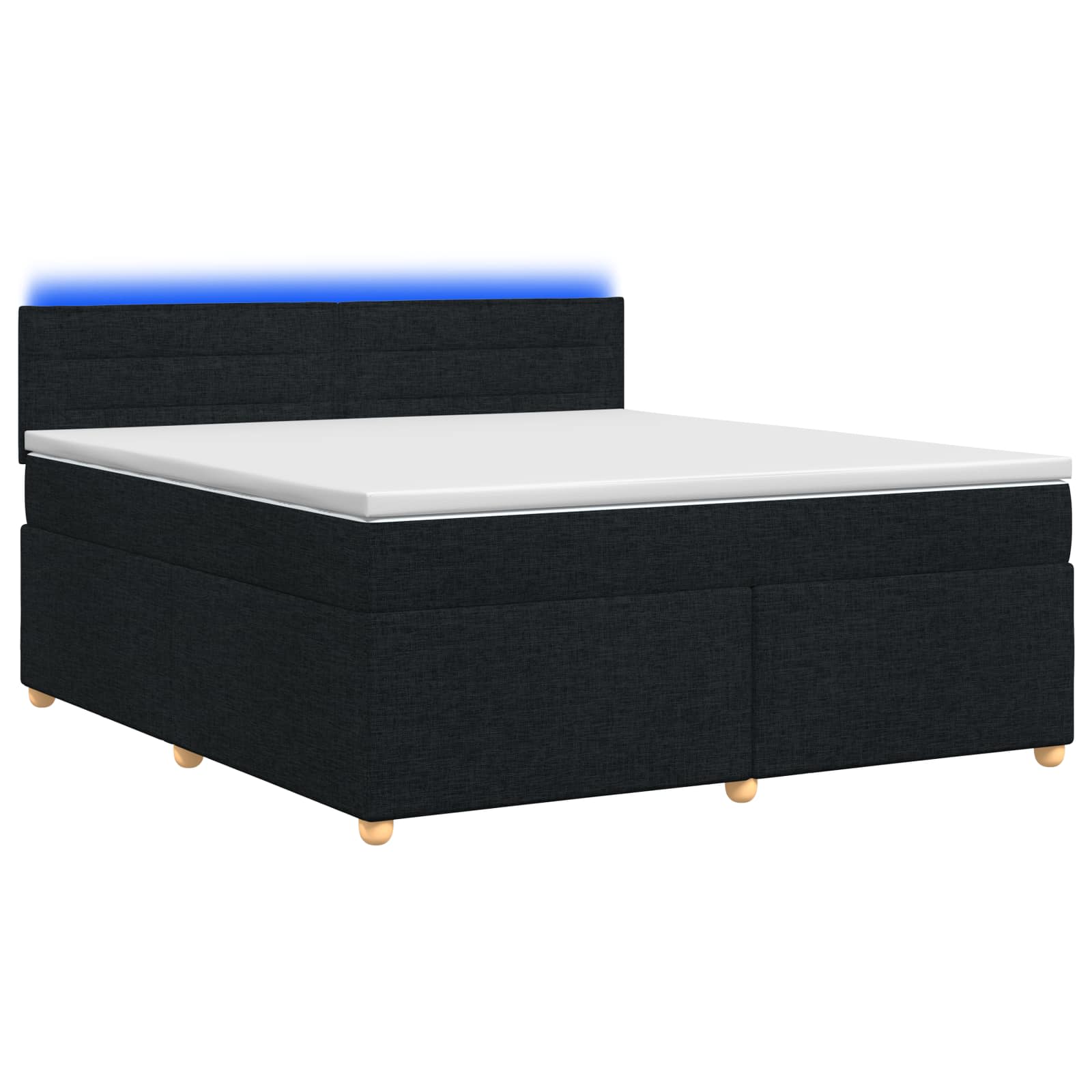 Boxspring krevet s madracem Crna 140 x 200 cm Tkanina