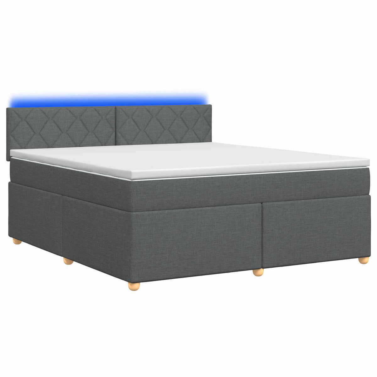 Boxspring krevet s madracem Tamnosiva 180 x 200 cm Tkanina 180 x 200 x 100.5 cm