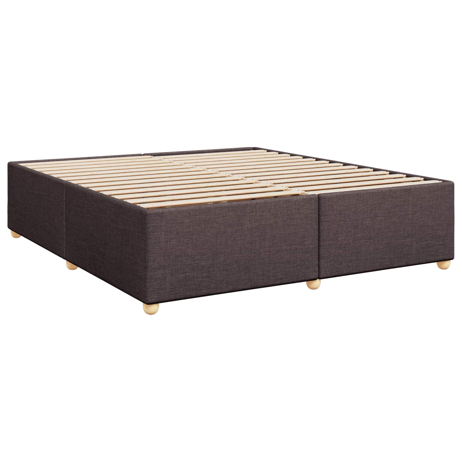 Boxspring krevet s madracem Tamno smeđa 200 x 200 cm Tkanina