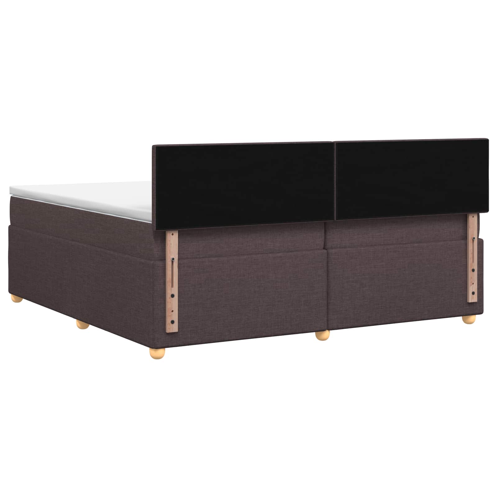 Boxspring krevet s madracem Tamno smeđa 200 x 200 cm Tkanina
