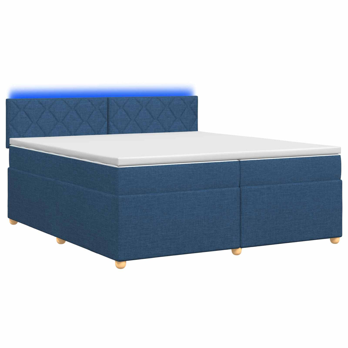 Boxspring krevet s madracem Plava 200 x 200 cm Tkanina