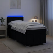 Boxspring krevet s madracem Crna 80 x 200 cm Tkanina