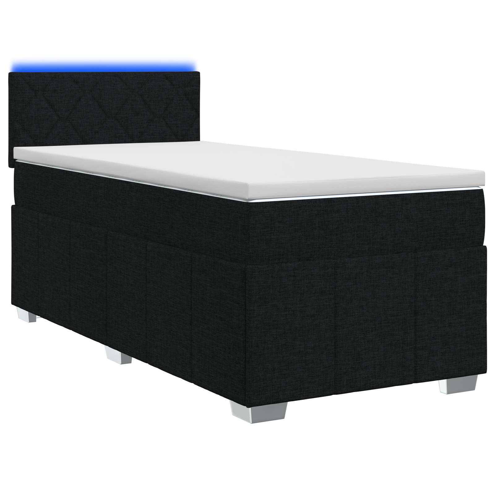 Boxspring krevet s madracem Crna 80 x 200 cm Tkanina