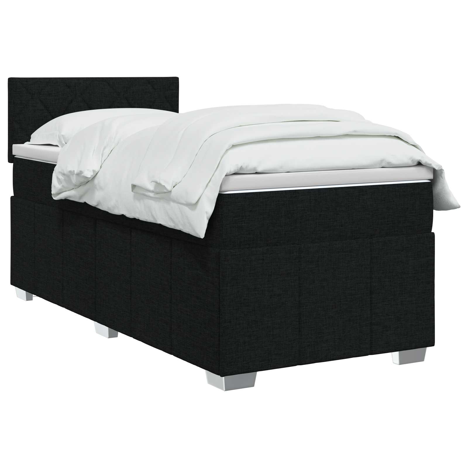 Boxspring krevet s madracem Crna 80 x 200 cm Tkanina