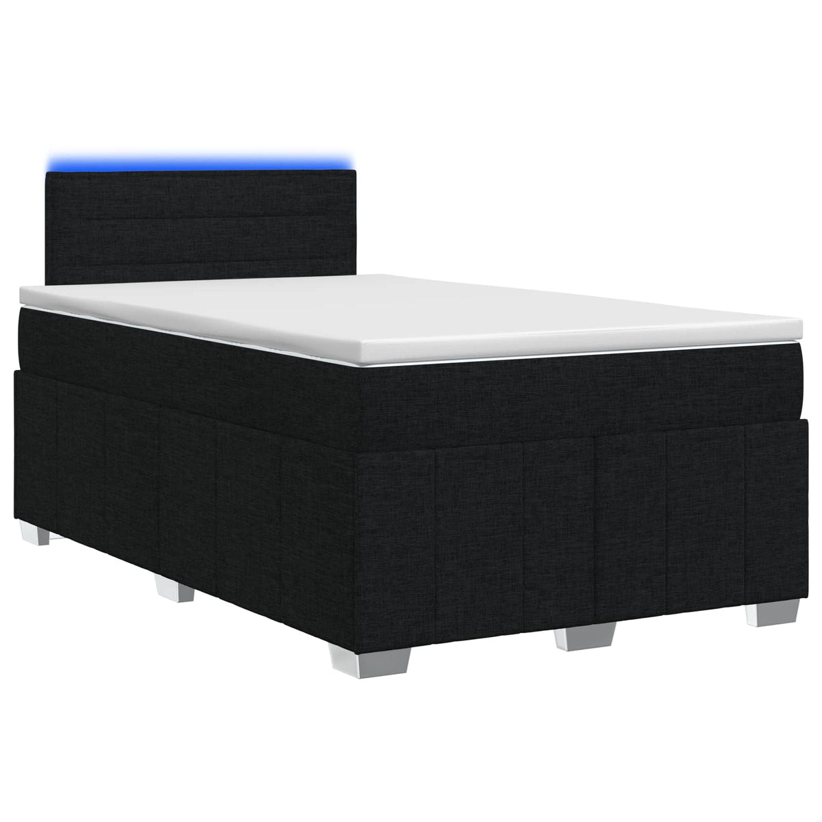 Boxspring krevet s madracem Crna 120 x 190 cm Tkanina