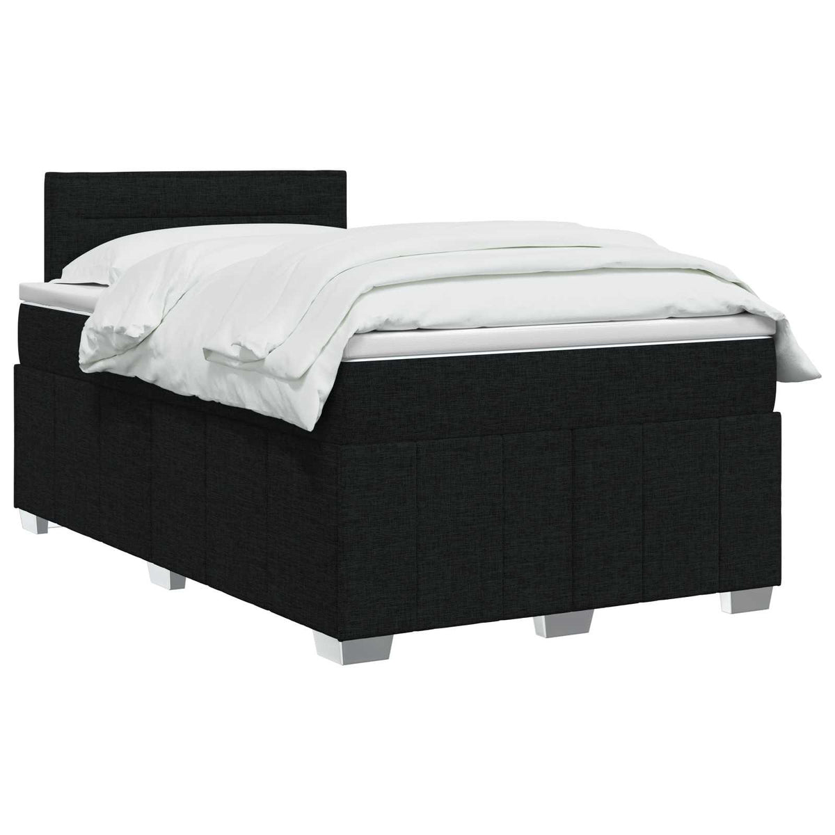 Boxspring krevet s madracem Crna 120 x 190 cm Tkanina