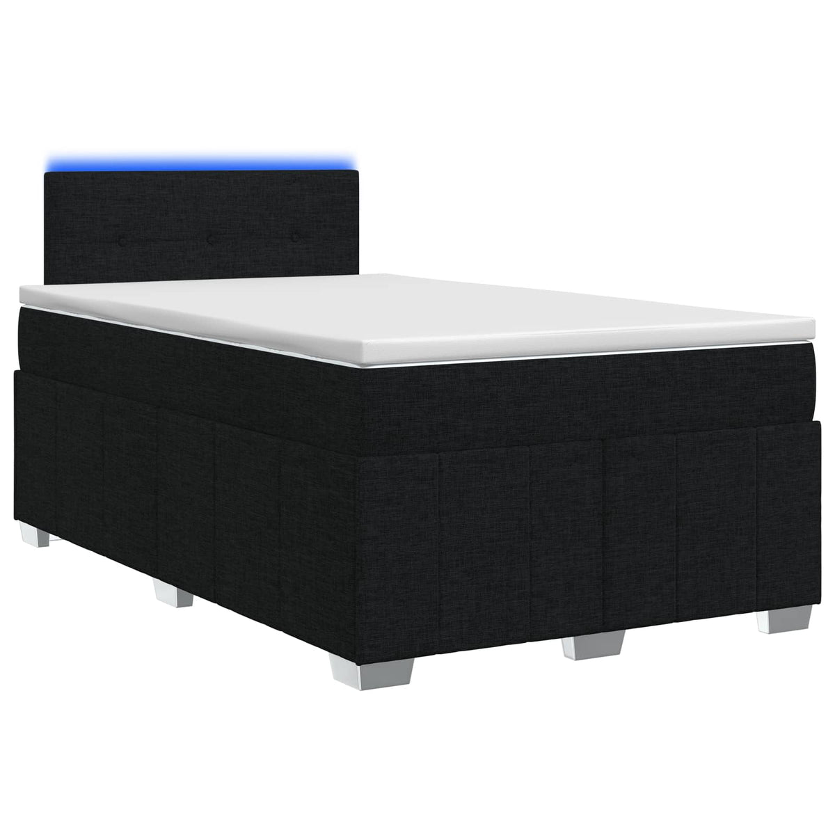 Boxspring krevet s madracem Crna 120 x 190 cm Tkanina
