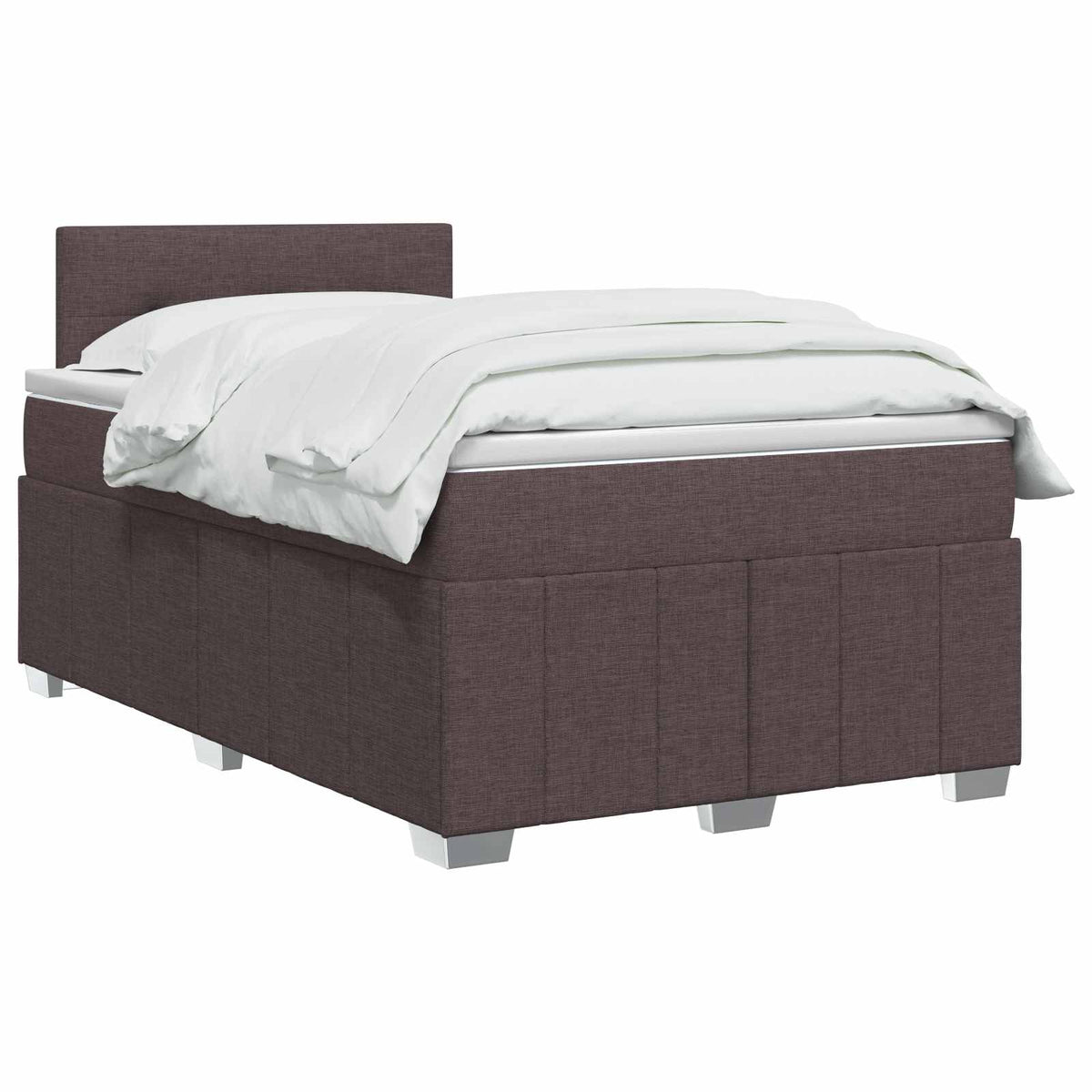 Boxspring krevet s madracem Tamno smeđa 120 x 190 cm Tkanina