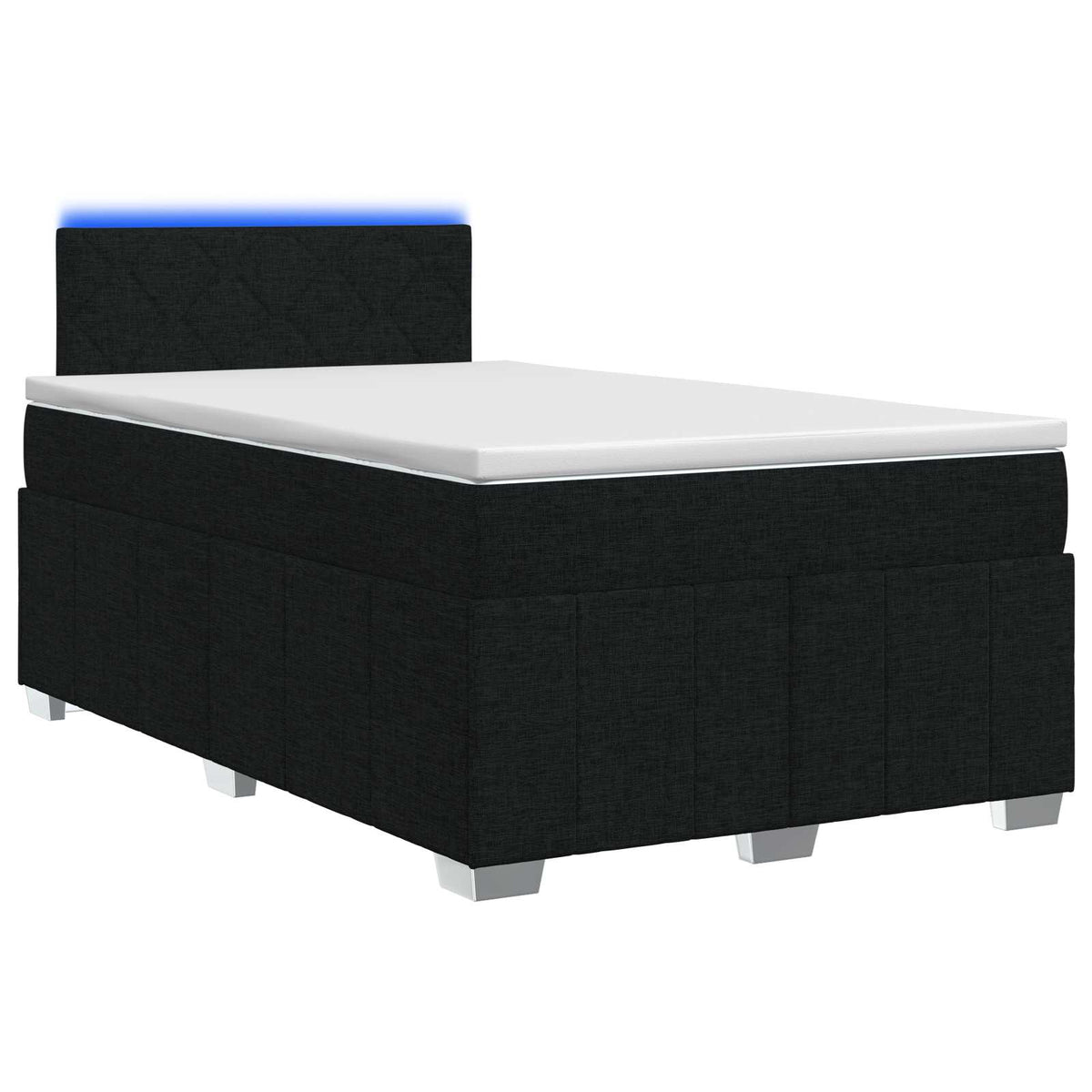 Boxspring krevet s madracem Crna 120 x 190 cm Tkanina