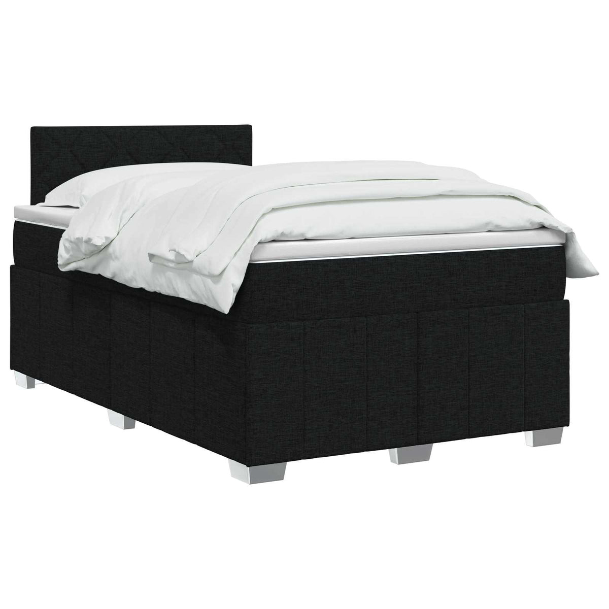 Boxspring krevet s madracem Crna 120 x 190 cm Tkanina