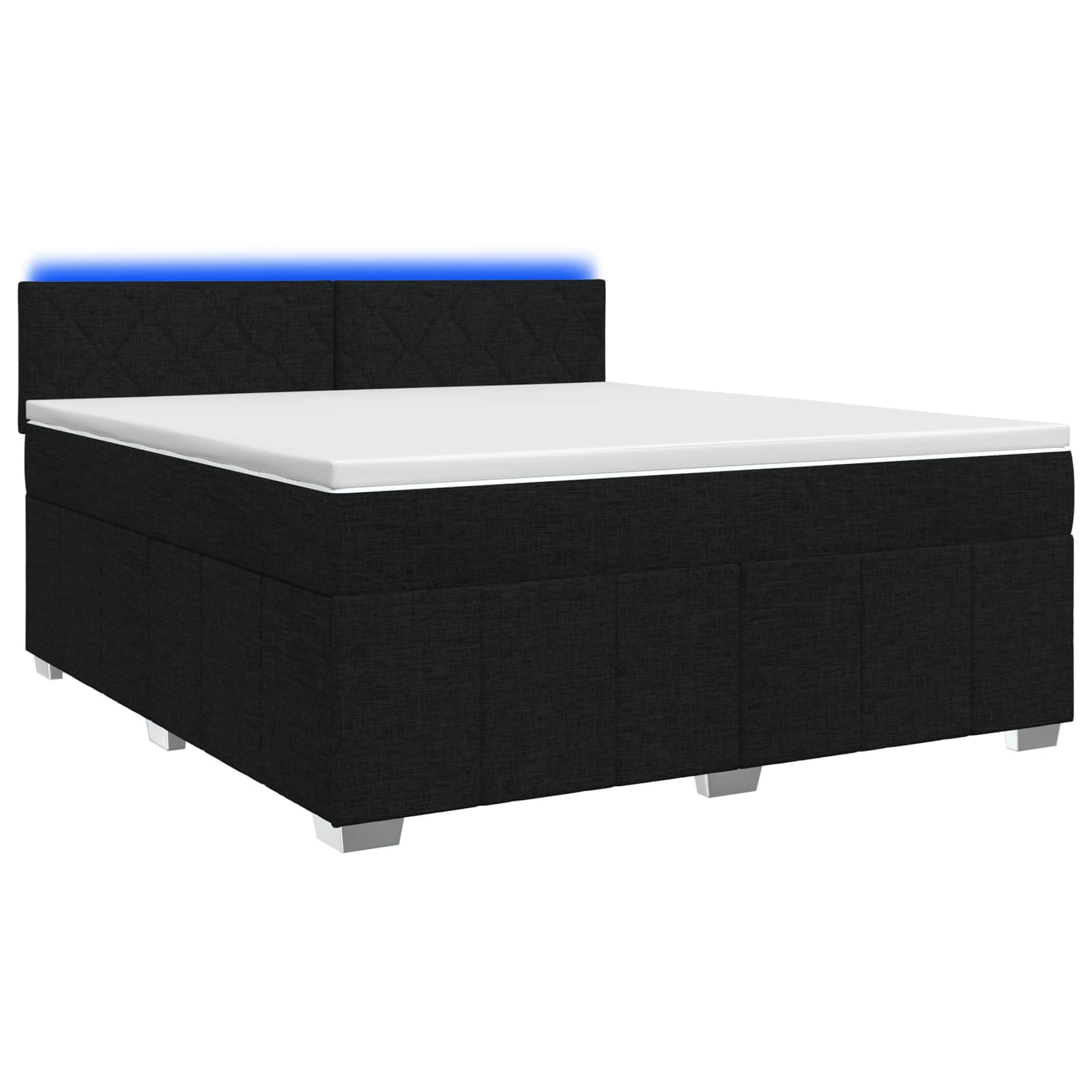 Boxspring krevet s madracem Crna 140 x 190 cm Tkanina
