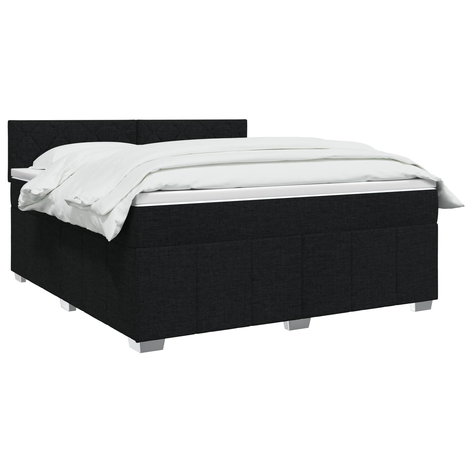 Boxspring krevet s madracem Crna 140 x 190 cm Tkanina