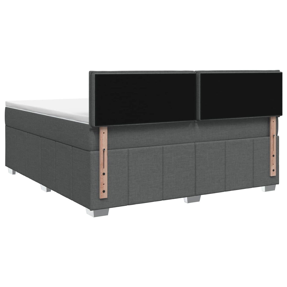 Boxspring krevet s madracem Tamnosiva 180 x 200 cm Tkanina