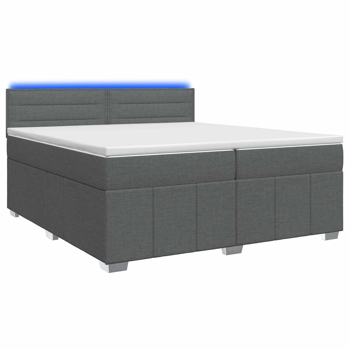 Boxspring krevet s madracem Tamnosiva 200 x 200 cm Tkanina