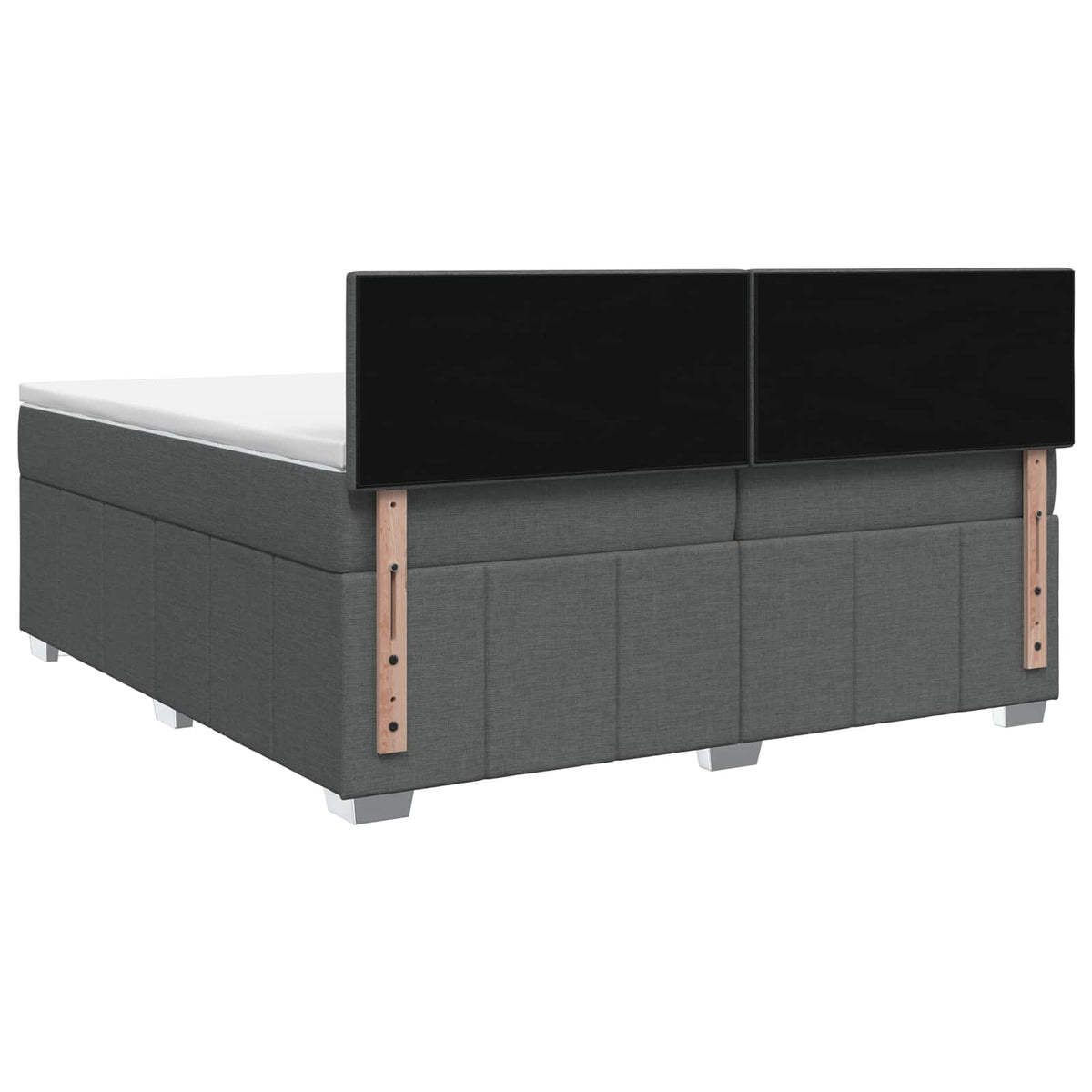 Boxspring krevet s madracem Tamnosiva 200 x 200 cm Tkanina