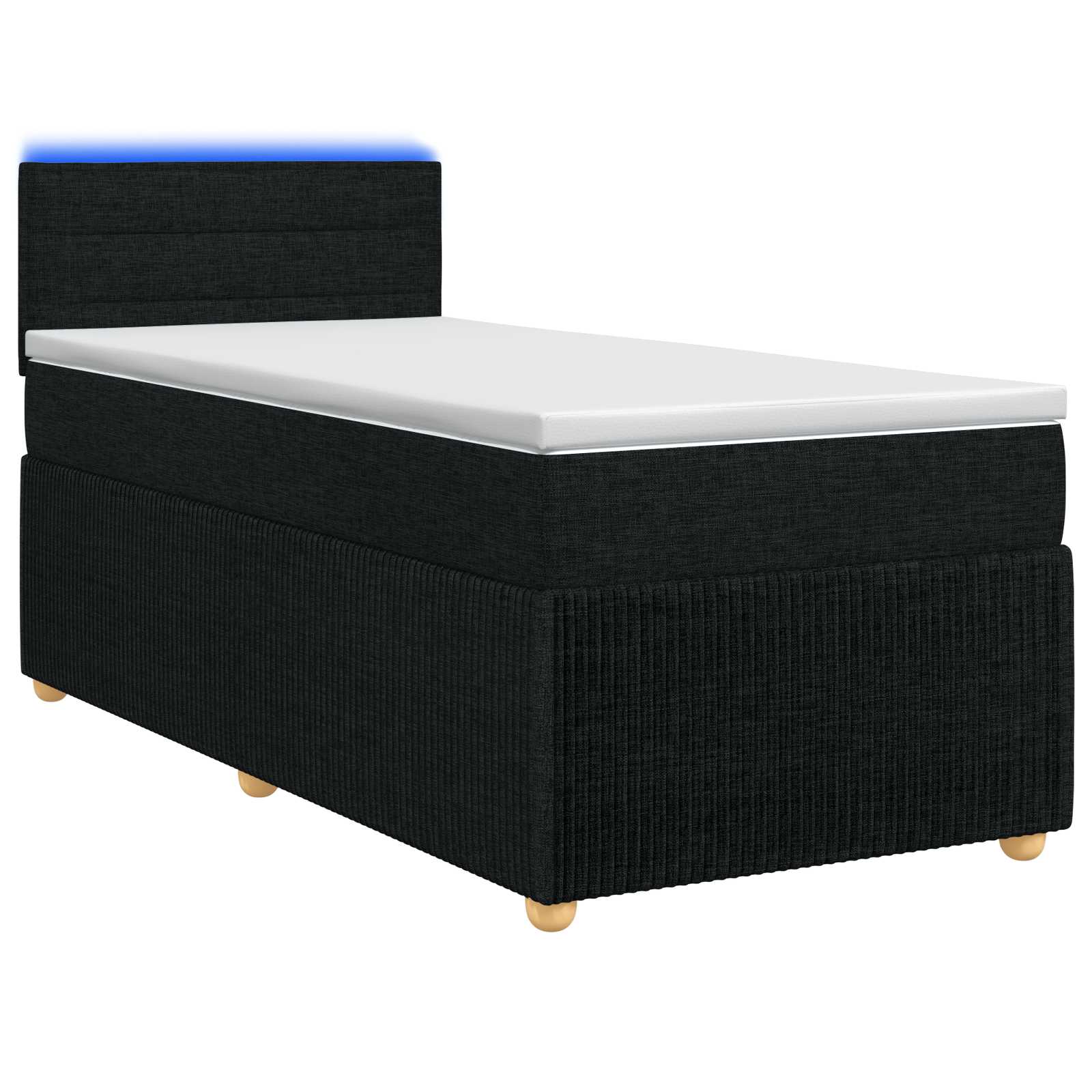Boxspring krevet s madracem Crna 80 x 200 cm Tkanina
