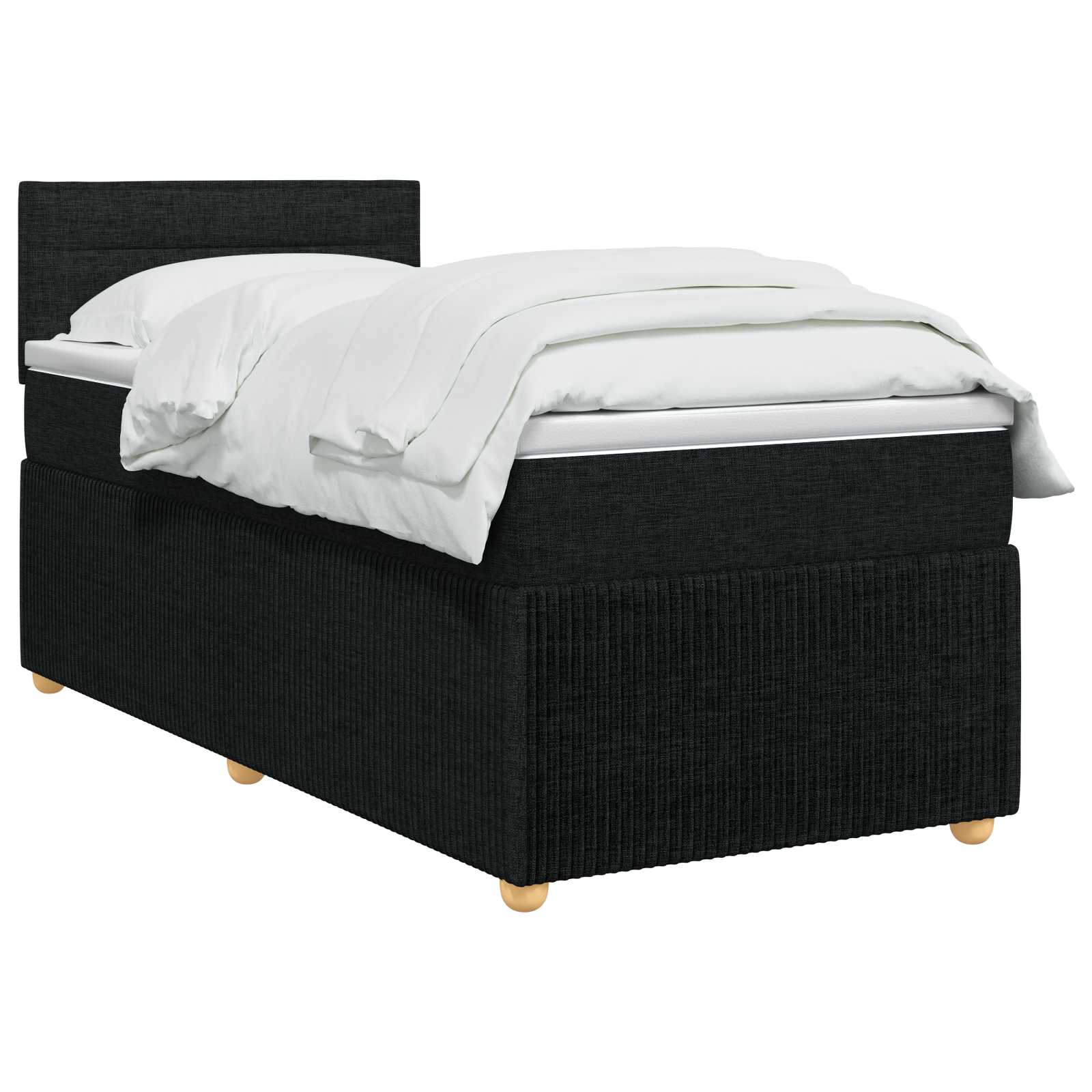 Boxspring krevet s madracem Crna 80 x 200 cm Tkanina