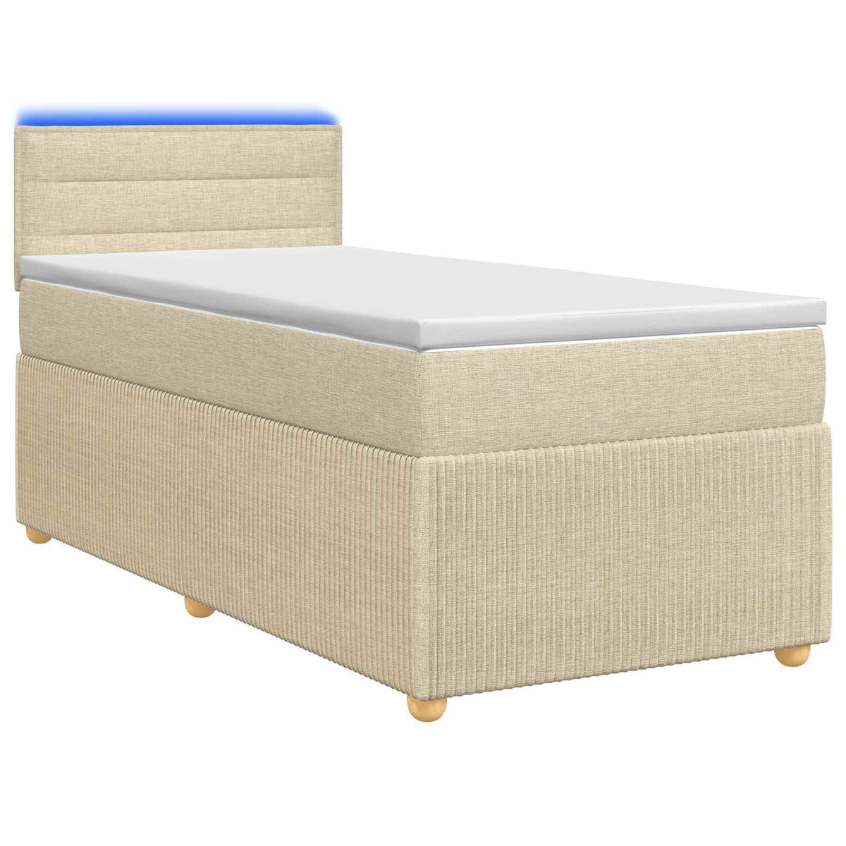 Boxspring krevet s madracem Krem 80 x 200 cm Tkanina