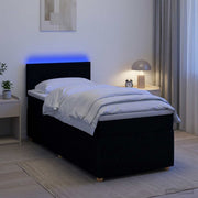 Boxspring krevet s madracem Crna 80 x 200 cm Tkanina