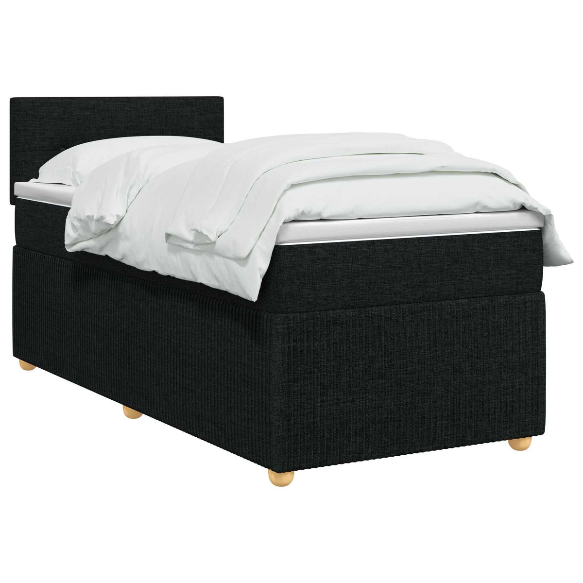 Boxspring krevet s madracem Crna 80 x 200 cm Tkanina