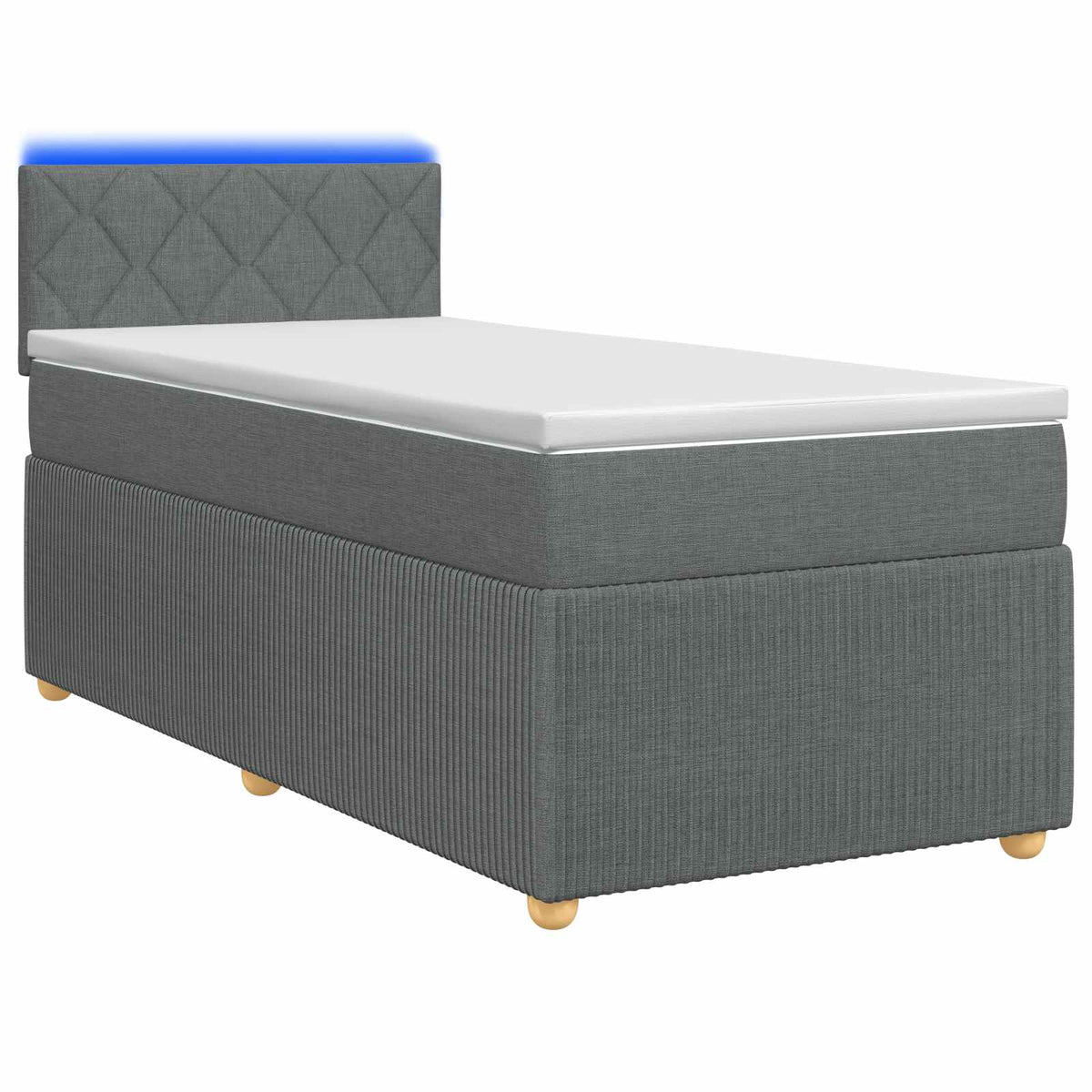 Boxspring krevet s madracem Tamnosiva 80 x 200 cm Tkanina