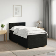 Boxspring krevet s madracem Crna 100 x 200 cm Tkanina