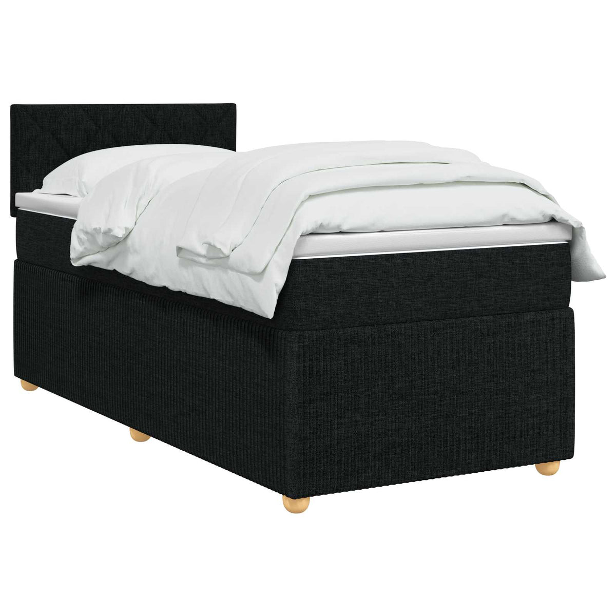 Boxspring krevet s madracem Crna 80 x 200 cm Tkanina