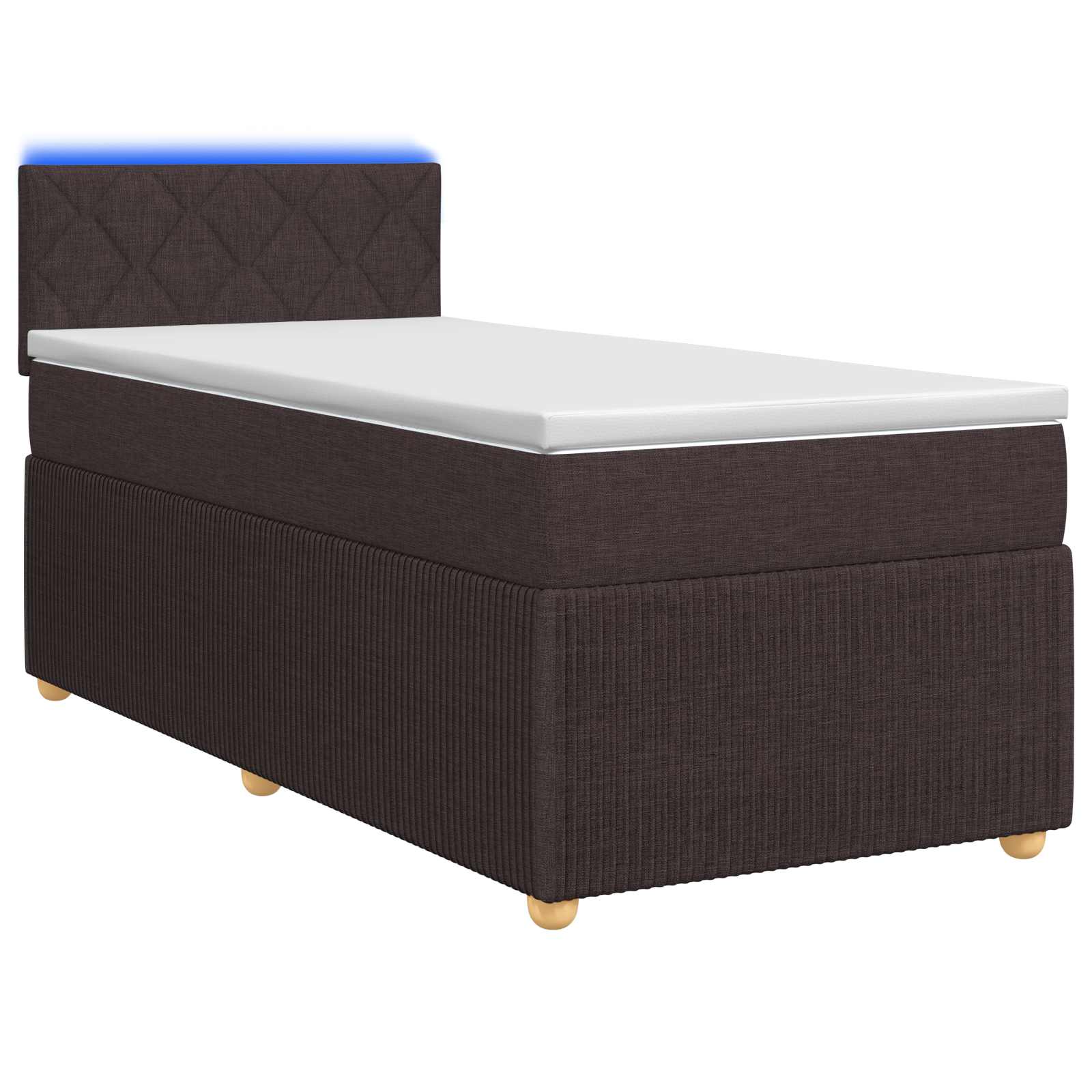 Boxspring krevet s madracem Tamno smeđa 80 x 200 cm Tkanina