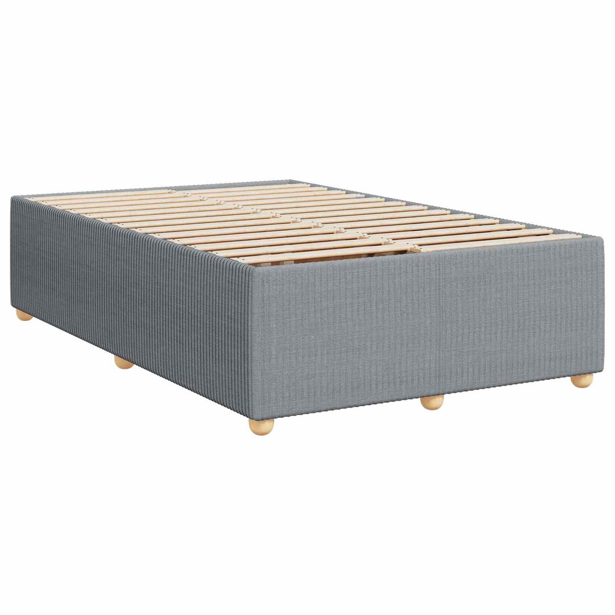 Boxspring krevet s madracem Svjetlosiva 120 x 190 cm Tkanina