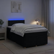 Boxspring krevet s madracem Crna 120 x 190 cm Tkanina