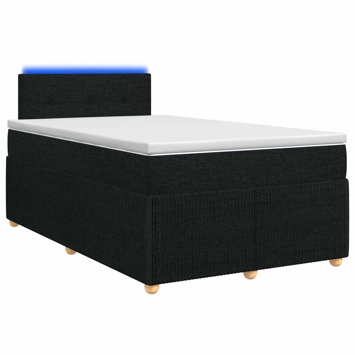 Boxspring krevet s madracem Crna 120 x 200 cm Tkanina