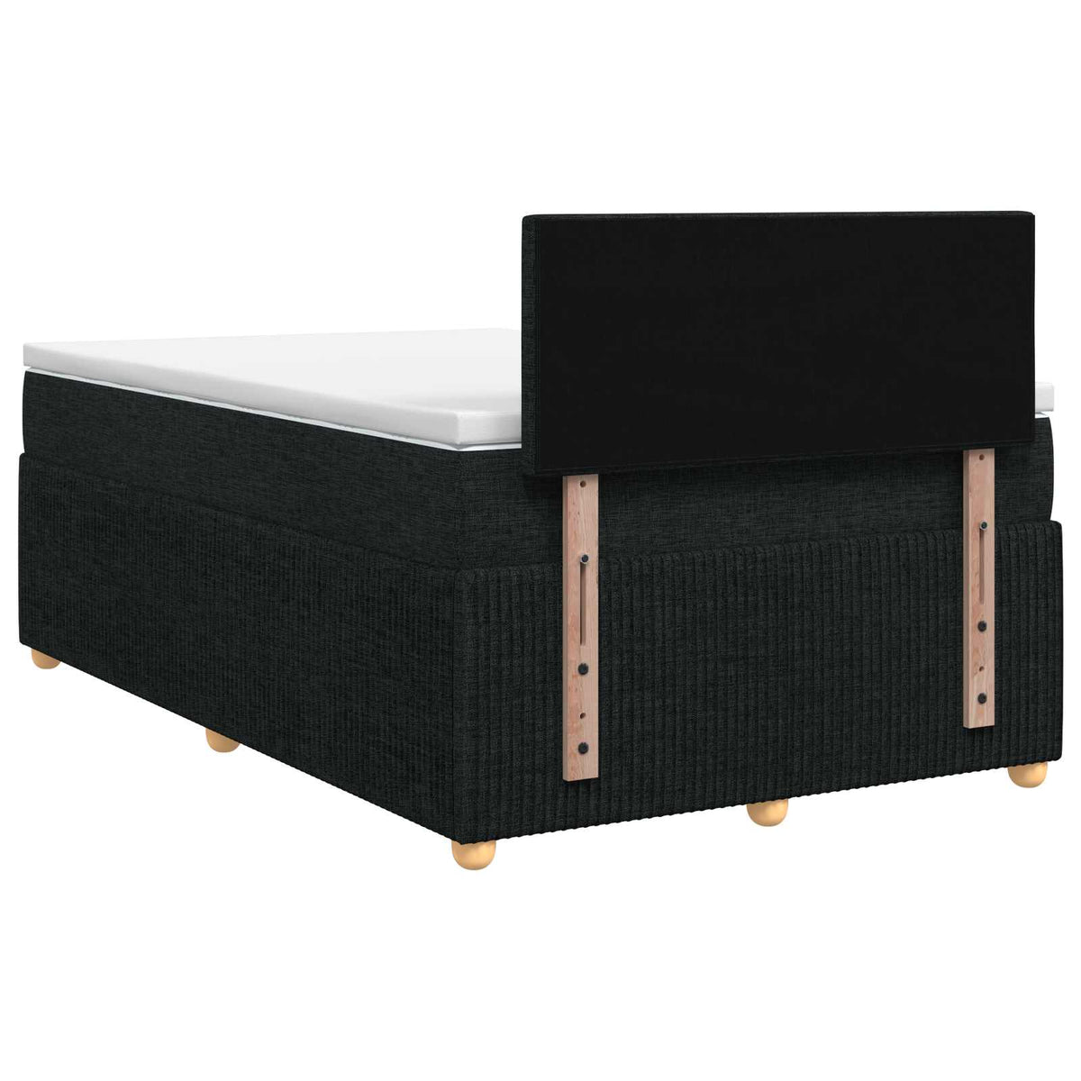 Boxspring krevet s madracem Crna 120 x 200 cm Tkanina